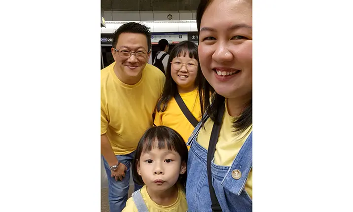 Karen Ng and her children