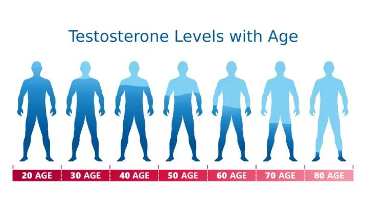 Nồng độ testosterone giảm theo độ tuổi