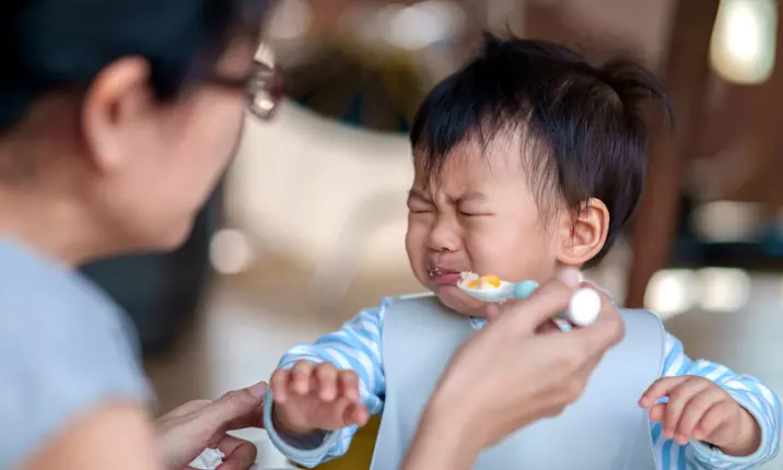 Fussy eater refusing food