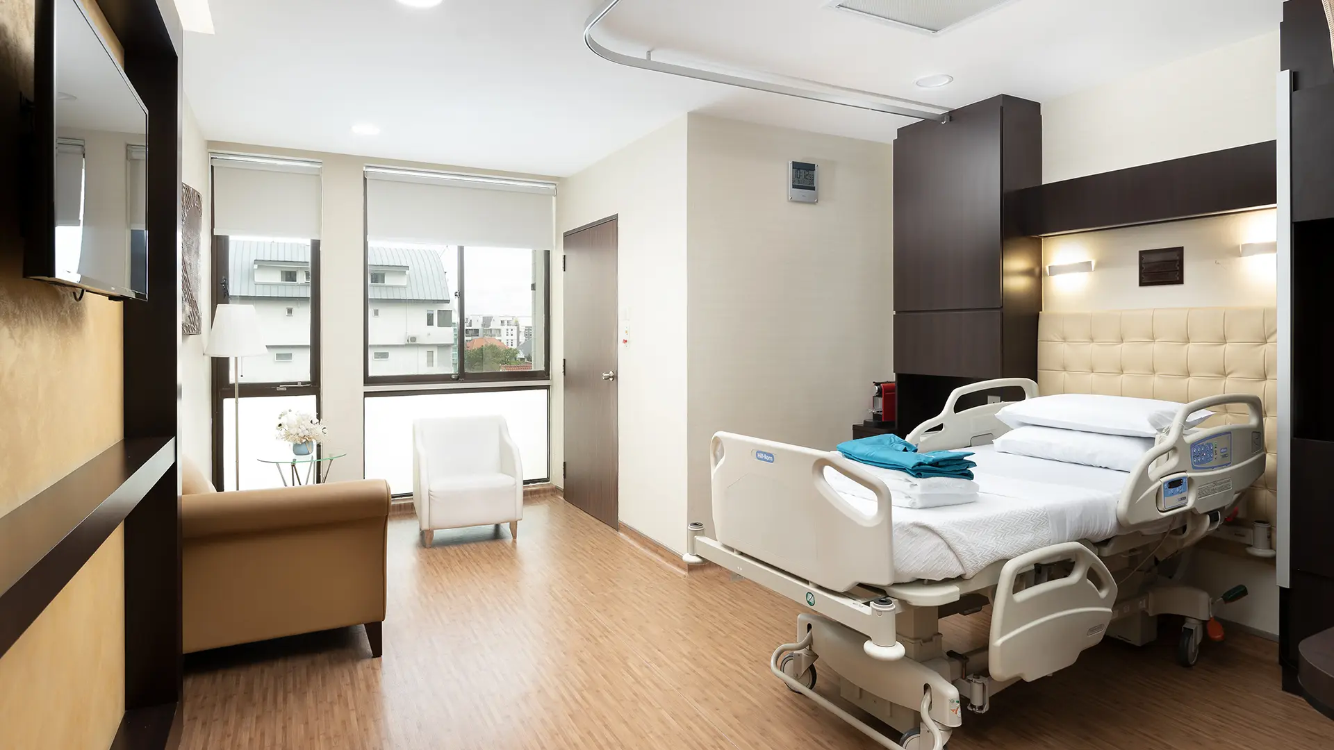 Hospital single bedded room