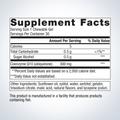 Supplement facts label for Metagenics NutraGems® CoQ10 300 mg, 30 chewable gels, showing detailed ingredients and daily nutrition.