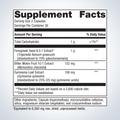 Supplement facts label for Metagenics Fenugreek Plus®—60 capsules, showing detailed ingredients and daily nutrition.