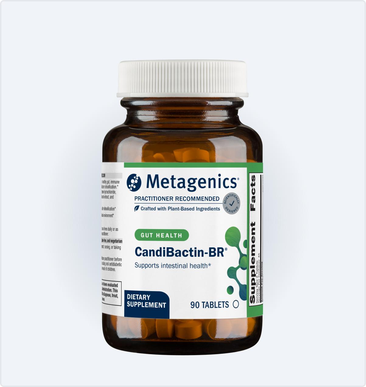 Metagenics CandiBactin-BR bottle displayed on the Black Friday page, supporting microbial balance and gut health, available for a limited time at 25% off.