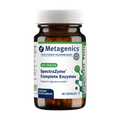Bottle of Metagenics  SpectraZyme® Complete, 60 capsules, on a light background. 