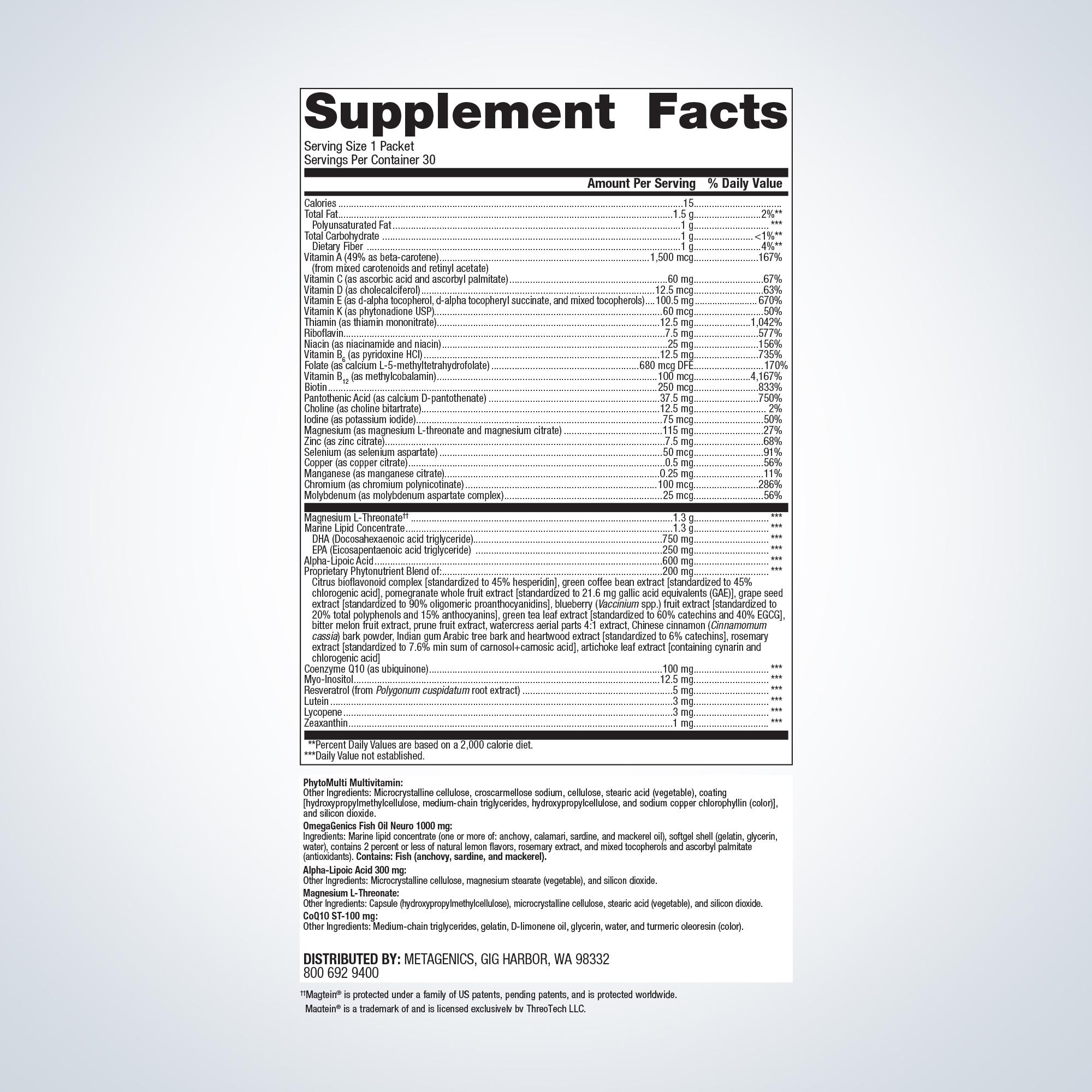 Wellness Essentials® Brain Health Daily Packs 1