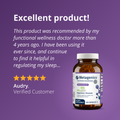 Testimonial for Metagenics Magtein® highlighting improved sleep, reduced anxiety, and 5-star customer review