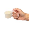 Hand holding a single scoop of Metagenics UltraMeal Cardio 360°™ - Vanilla Flavor. 