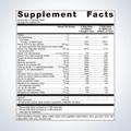 Supplement facts label for Metagenics Multigenics® Chewable Multivitamin—90 tablets, showing detailed ingredients and daily nutrition.