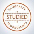 Clinically studied ingredients badge highlighting research-backed formulation for bone health support.