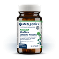 Bottle of UltraFlora® Complete Probiotic by Metagenics, labeled as a 9-in-1 daily supplement for gut health, digestion, immune support, skin health, metabolism, and more. Contains 30 capsules.