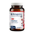 Bottle of Metagenics GlutaClear®—120 tablets. Formulated to support liver detox and glutathione production.