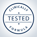 Clinically tested formula badge highlighting the research-backed quality of vitamin D₃ + K.