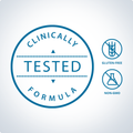 Badge and icons stating PhytoMulti® formula is clinically tested, gluten-free, and non-GMO.