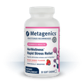 Bottle of Metagenics HerWellness™ Rapid Stress Releif—30 soft chews. Rapidly alleviates irritability and brings mental tranquility