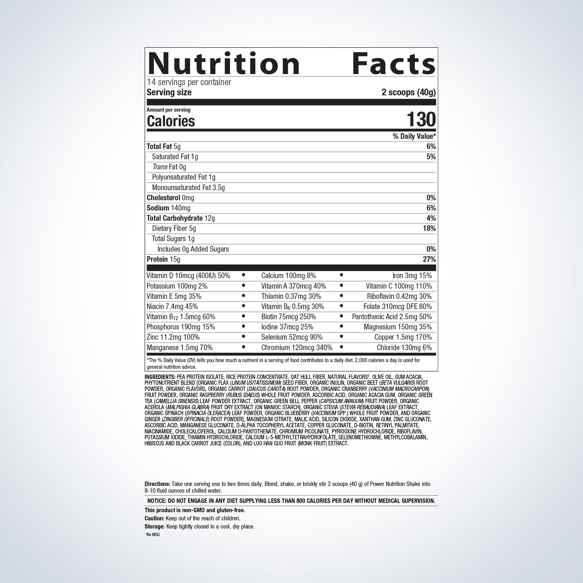 Power Nutrition Shake 1