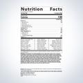 Supplement facts label Metagenics Power Nutrition Shake - Mixed Berry Flavor, showing detailed ingredients and daily nutrition values.