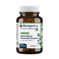 Singe bottle of Metagenics SpectraZyme® Pancreatic Enzymes, 90 tablets, on a transparent background. 