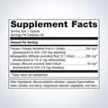 Supplement facts label for Metagenics HerSynergy®—60 tablets, showing detailed ingredients and daily nutrition.