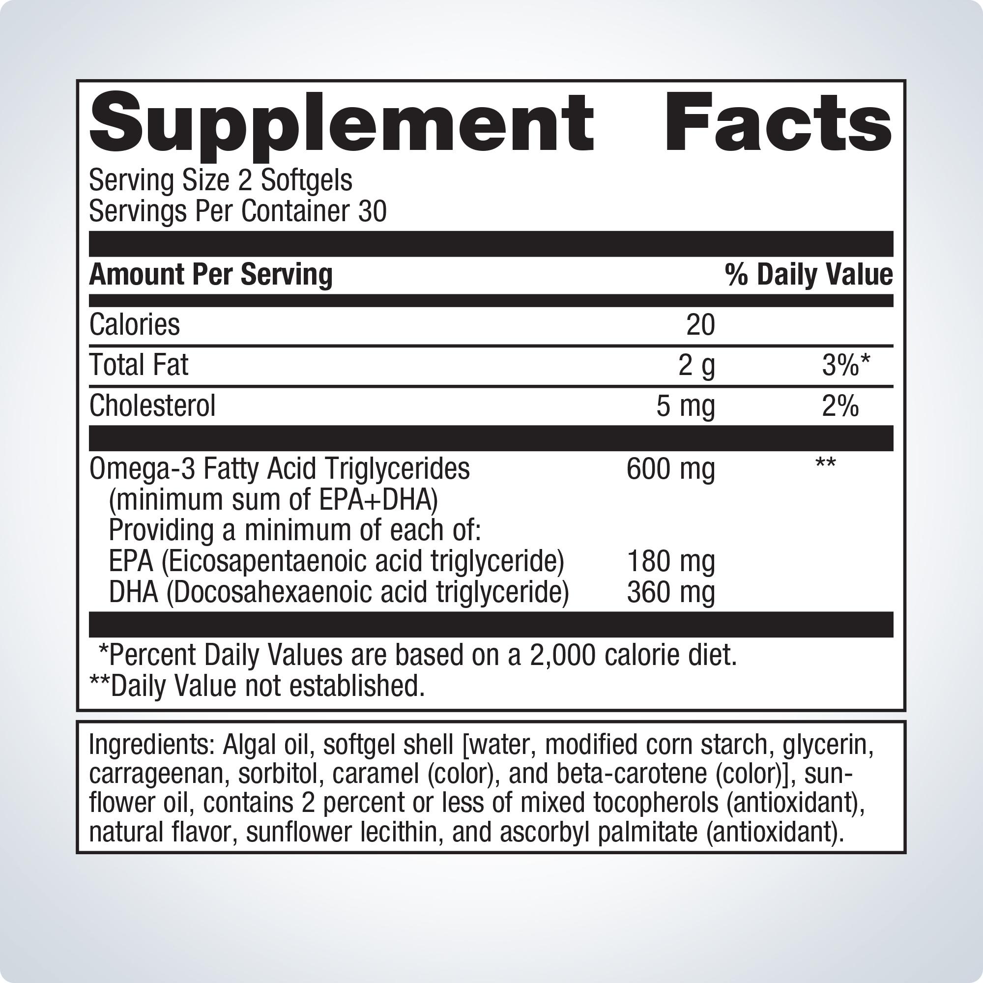 OmegaGenics® Algae Omega-3s 300 mg 1