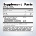 Supplement facts label for Metagenics OmegaGenics® Algae Omega-3s—60 softgels, showing detailed ingredients and daily nutrition.