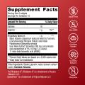 Supplement Facts for Metagenics Rapid Relief, 20 softgels, highlighting proprietary blend with black sesame, turmeric, boswellia, and additional ingredient details.
