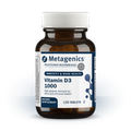Bottle of Metagenics Vitamin D3 1000—120 tablets. Formulated to support bone and immune health.