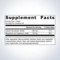 Supplement facts label for Metagenics Bone Builder® Vegetarian 90-tablets, featuring calcium and magnesium.