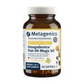 Bottle of Metagenics OmegaGenics® Fish Oil Mega 10®—60 softgels. 