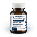 Bottle of Metagenics Vitamin D3 2000 Complex—90 tablets. Formulated to support bone and immune health.