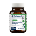 Bottle of Metagenics Zinc Carnosine Complex, 60-tablets, on transparent background. 