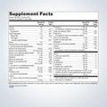 Supplement facts label for Metagenics UltraClear® Plus pH Detox Powder - Pineapple Banana Flavor, showing detailed ingredients and daily nutrition.