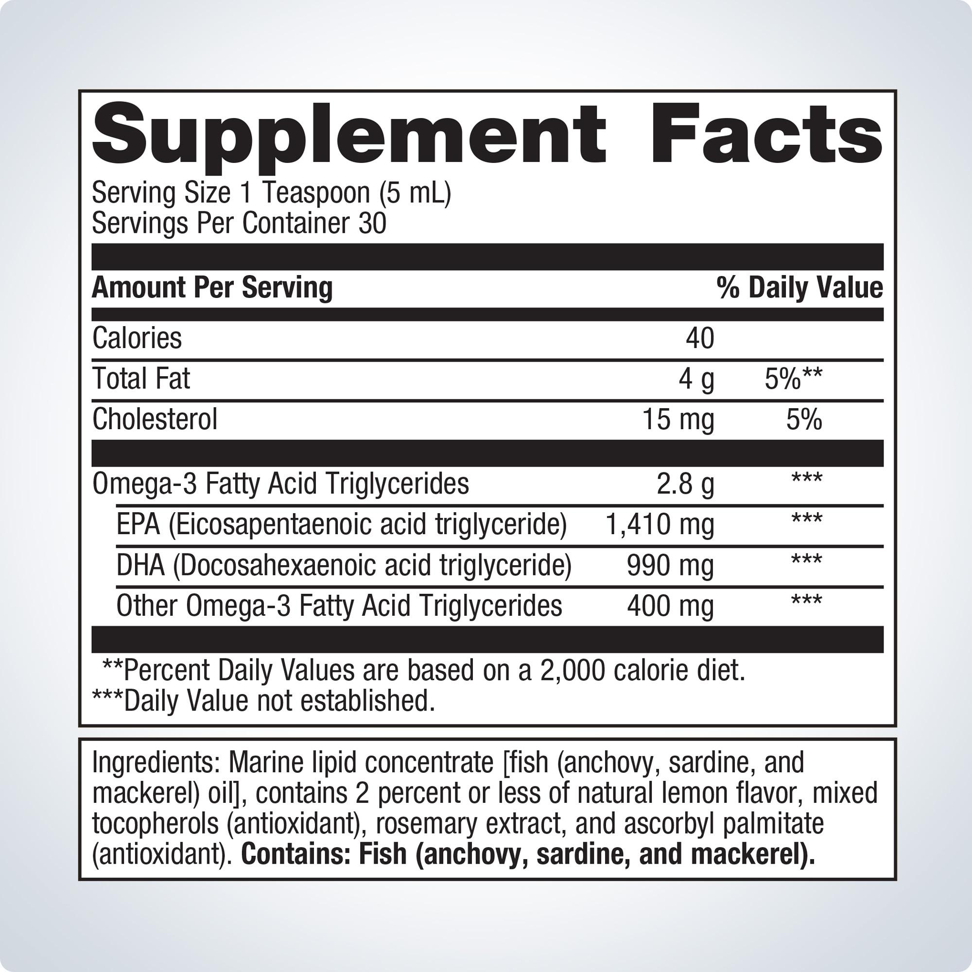 OmegaGenics® Fish Oil EPA-DHA 2400 mg Liquid 1