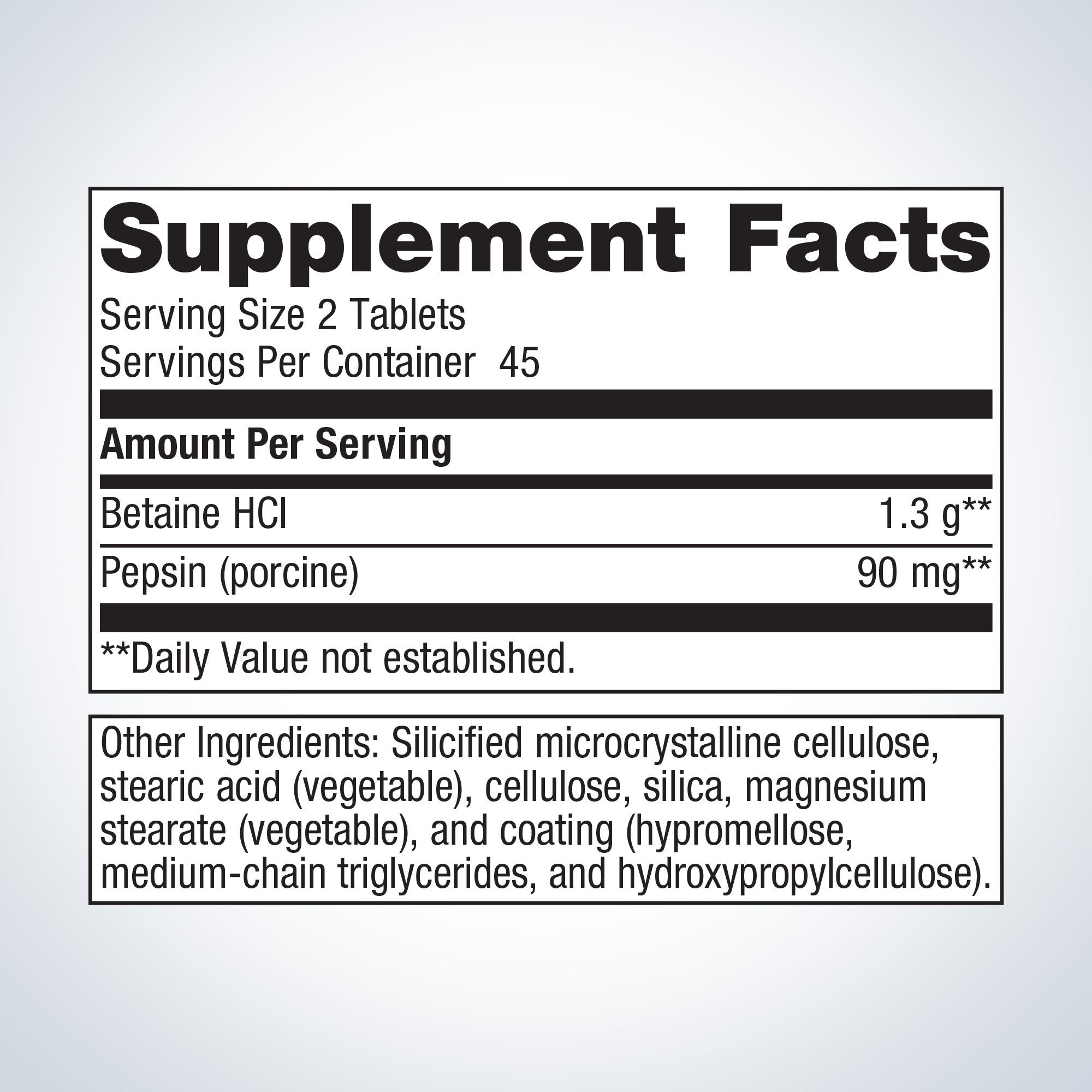 SpectraZyme® Betaine HCI + Pepsin 1