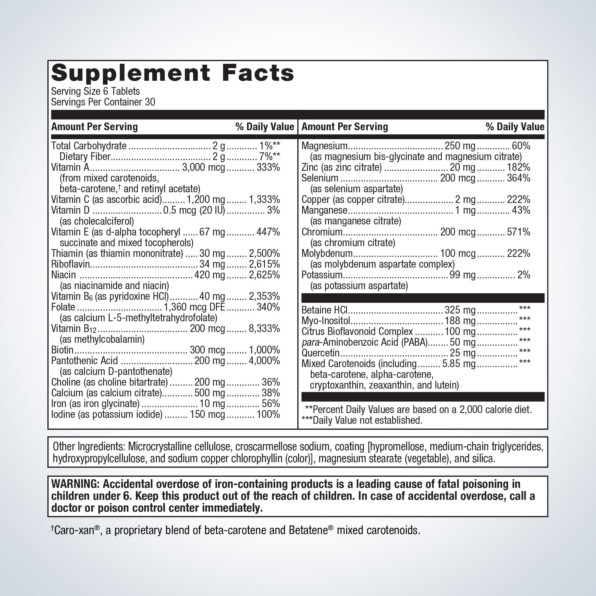Multigenics® Multivitamin with Iron 1