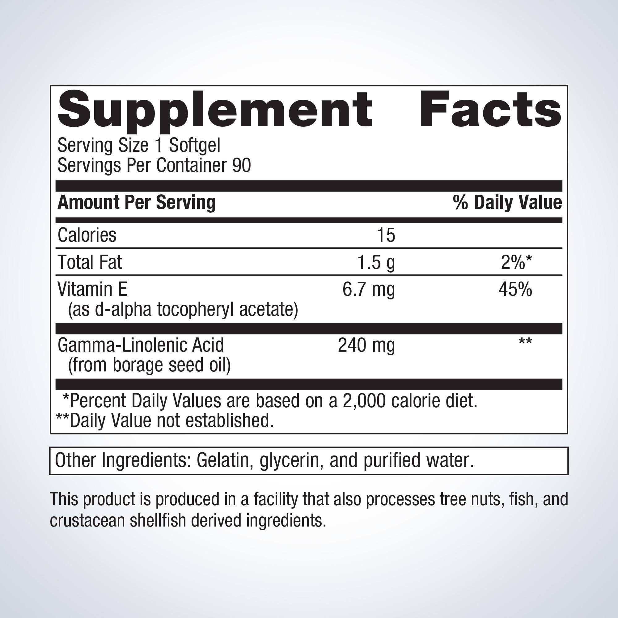 OmegaGenics® Borage Seed GLA Oil 240 mg 1