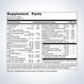 Supplement facts label for Metagenics Multigenics® Multivitamin—180 tablets, showing detailed ingredients and daily nutrition.
