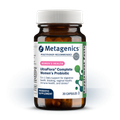 Bottle of UltraFlora® Complete Women’s Probiotic on a white background. The label highlights 5-in-1 daily support for digestive health, bloating, vaginal health, immune health, and stress. Contains 30 capsules.