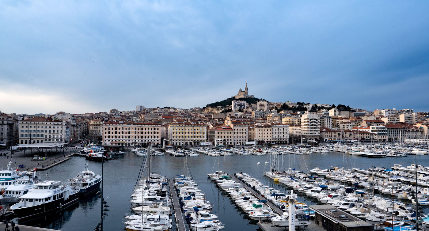 Blick auf den Hafen von Marseille.