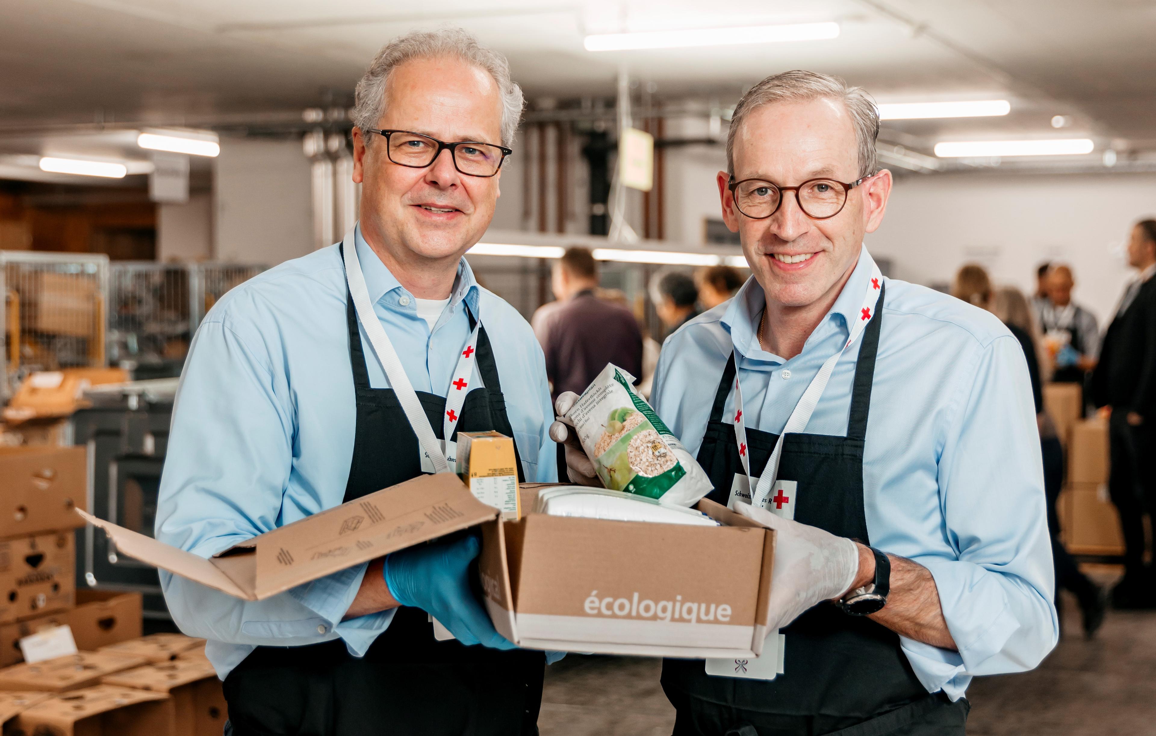 Wolfgang Eger, CIO Post and Coop-CEO Philipp Wyss.