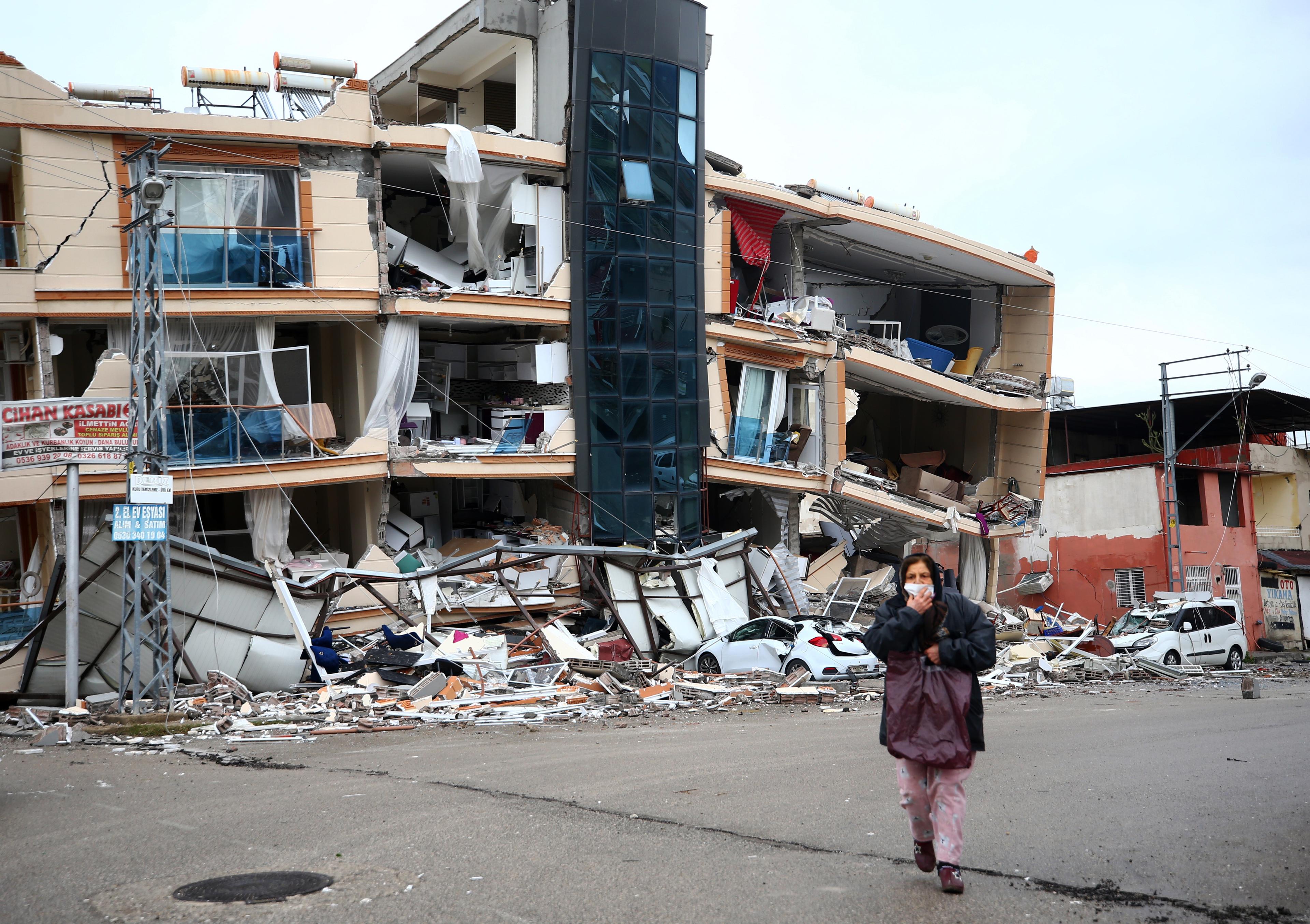 Destruction after the earthquake in Turkey