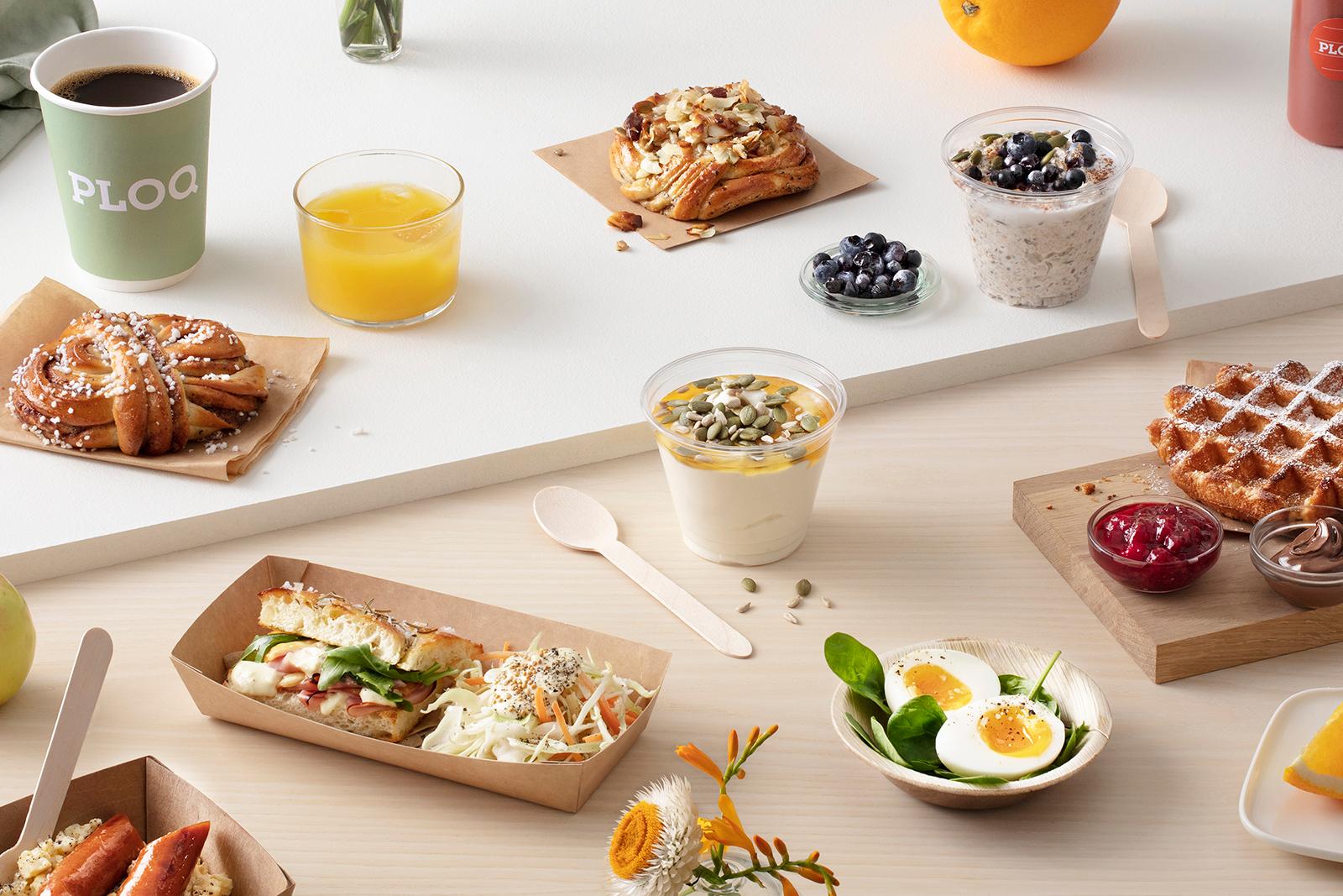 bild på frukostprodukter