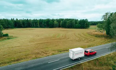 Image of a car with a trailer