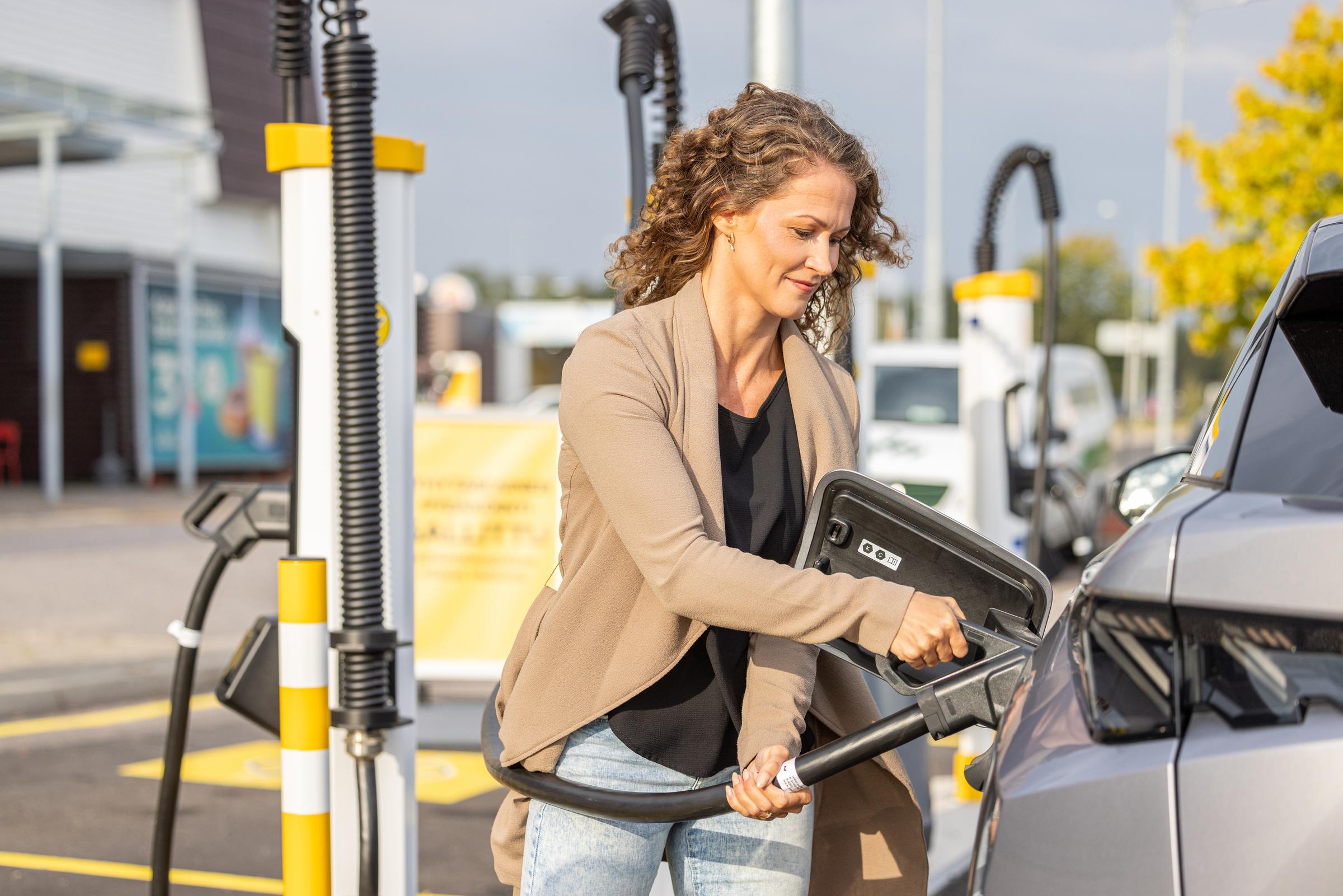 Customer charging EV