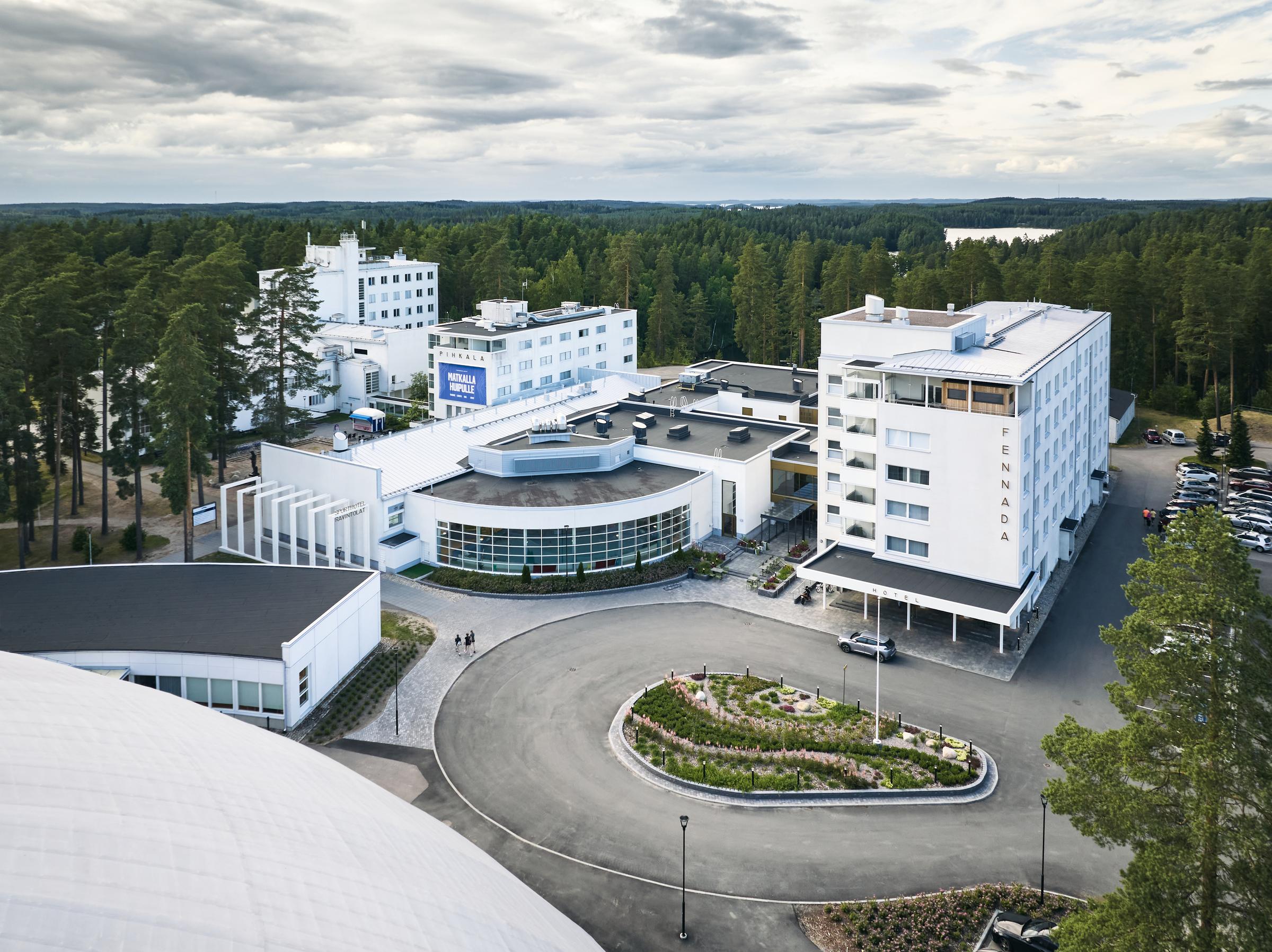 Fennada ja uimahalli - ilmakuva