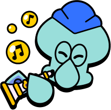 Blue Squidward Pin