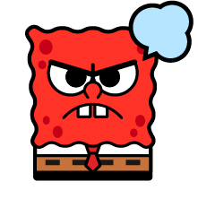 Spongebob Angry Pin