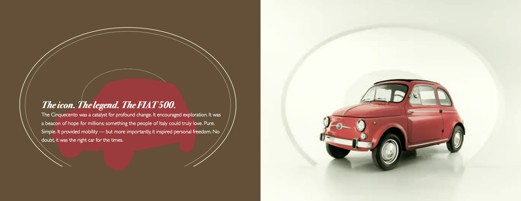 VINTAGE FIAT 500L 70'S CIRCLE COVERS